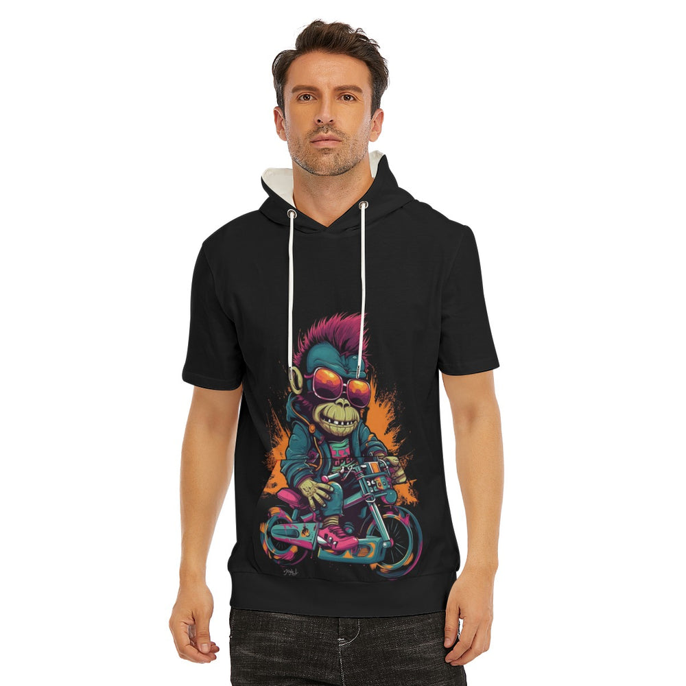 All-Over Print Men's T-Shirt With Hood | 190GSM Cotton