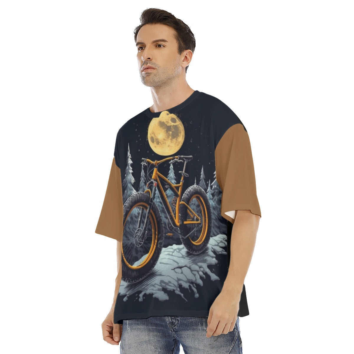 All-Over Print Men's Drop Shoulder T-shirt With Short Sleeve