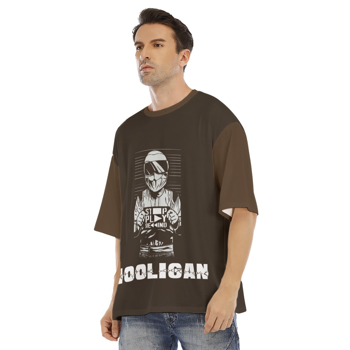 All-Over Print Men's Drop Shoulder T-shirt With Short Sleeve