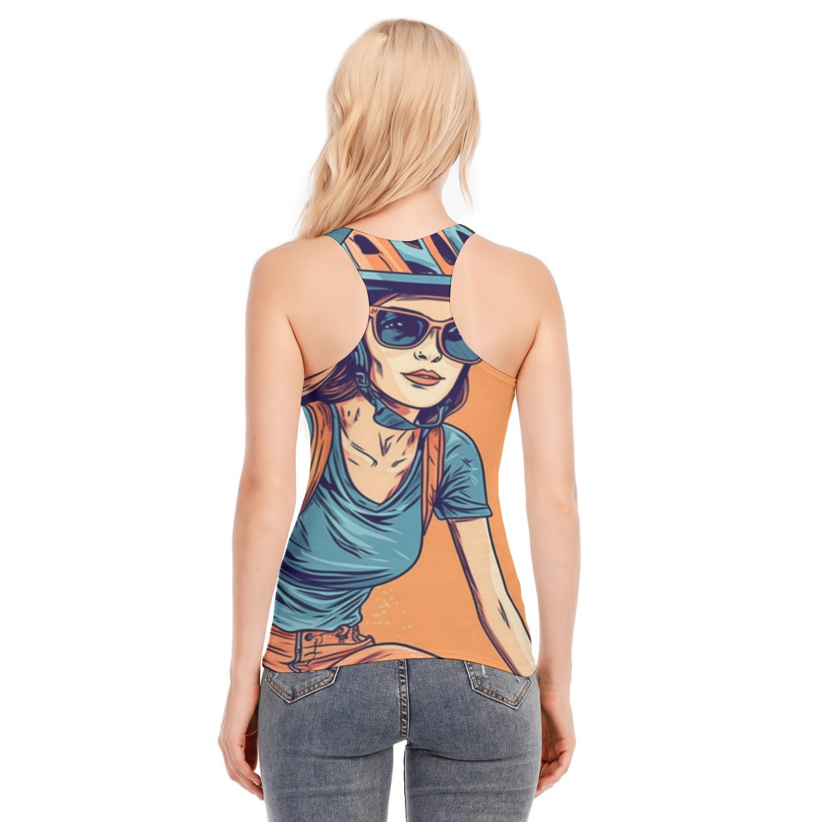 All-Over Print Women's Racer Vest | 190GSM Cotton