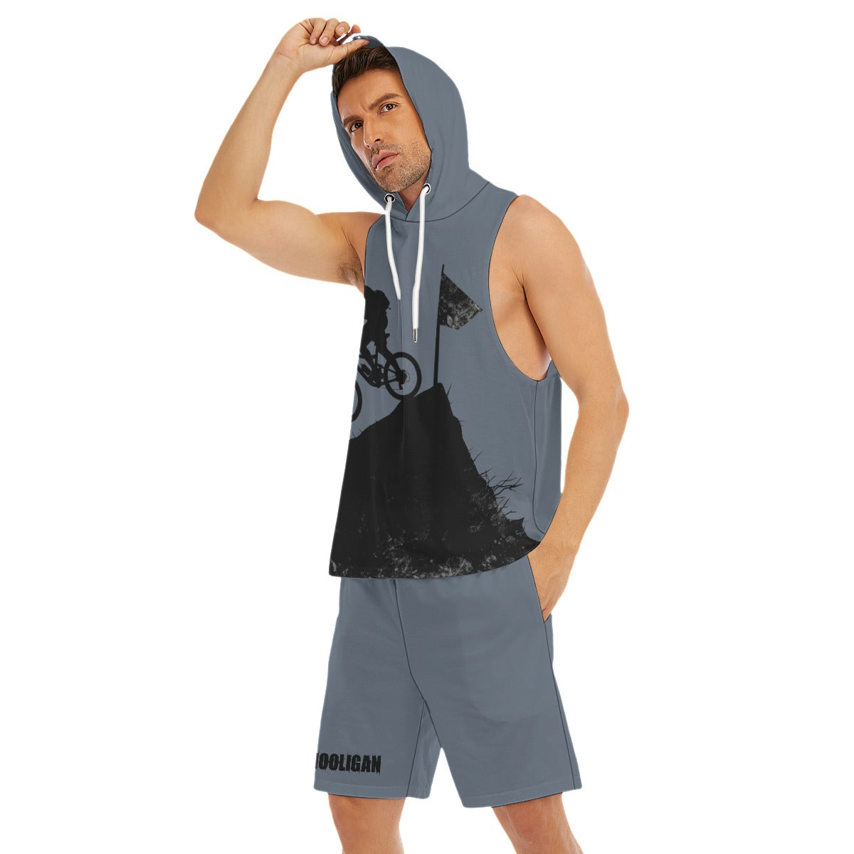 All-Over Print Men's Sleeveless Vest And Shorts Set