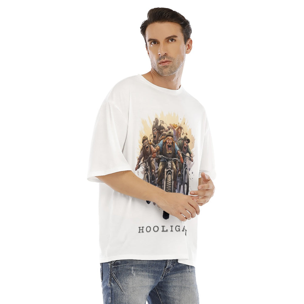 All-Over Print Men's Drop Shoulder T-shirt With Short Sleeve