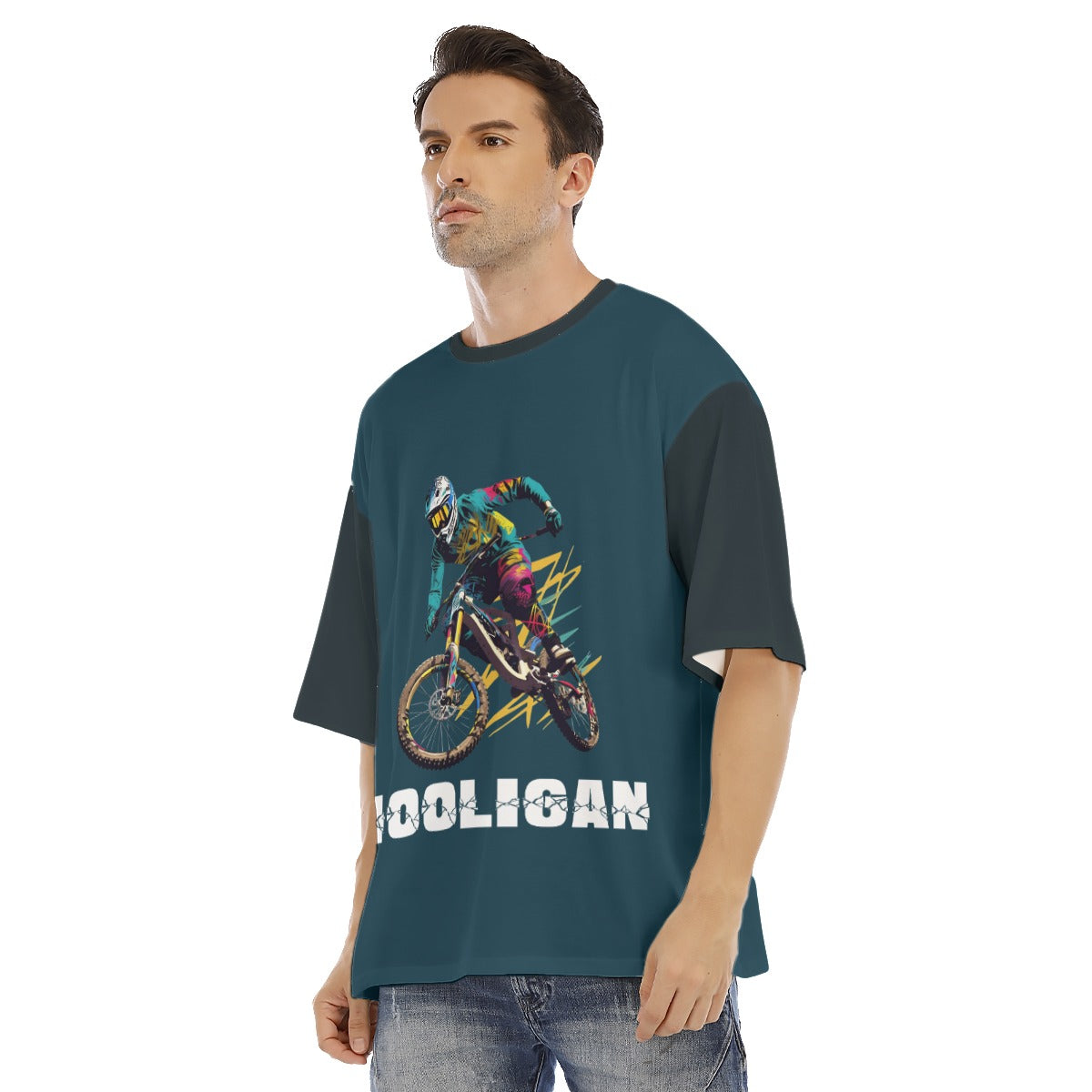 All-Over Print Men's Drop Shoulder T-shirt With Short Sleeve