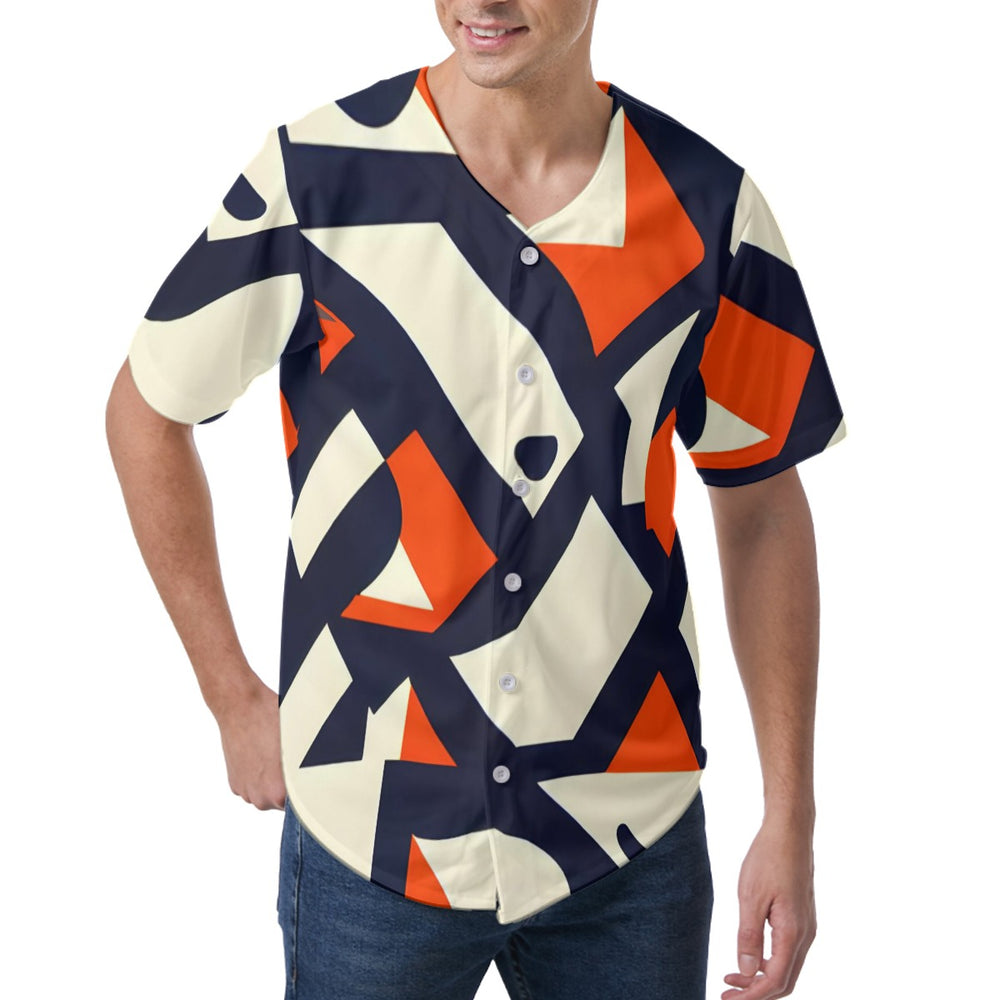 All-Over Print Men's Short Sleeve Baseball Jersey|KPO18