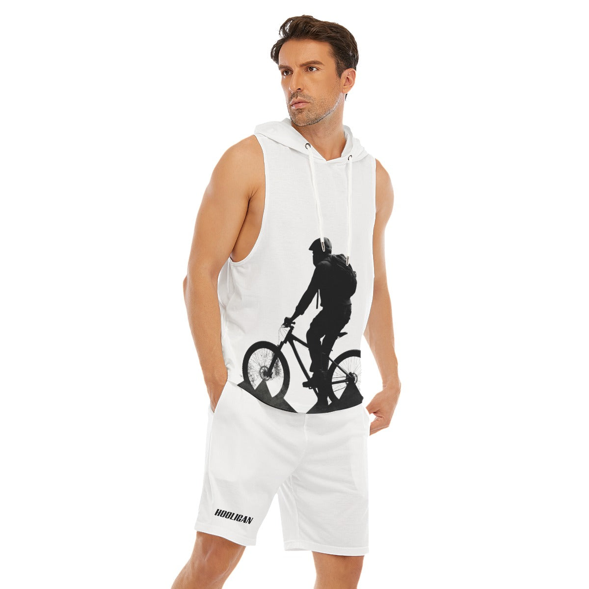 All-Over Print Men's Sleeveless Vest And Shorts Set