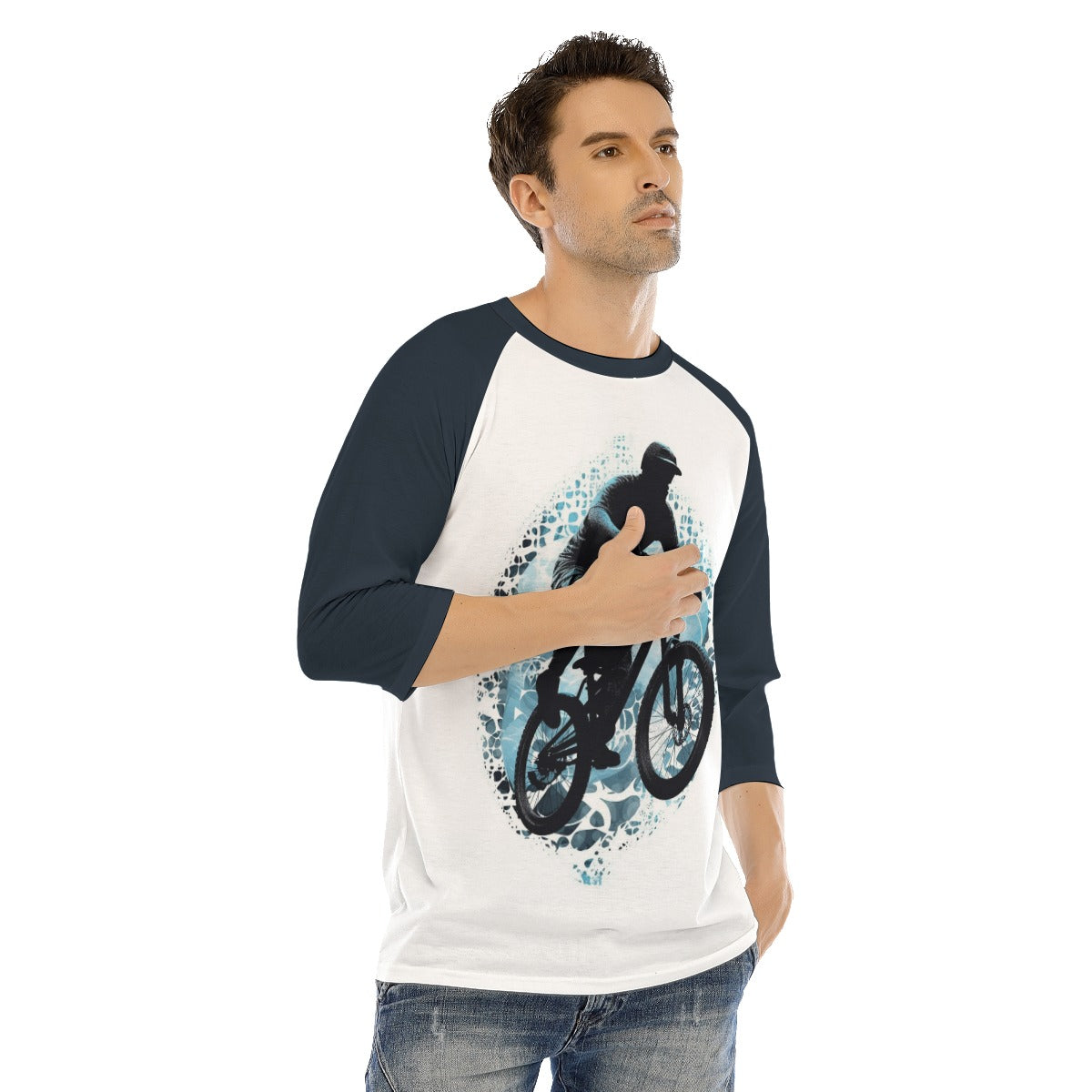 All-Over Print Men's O-neck Raglan Sleeve T-shirt