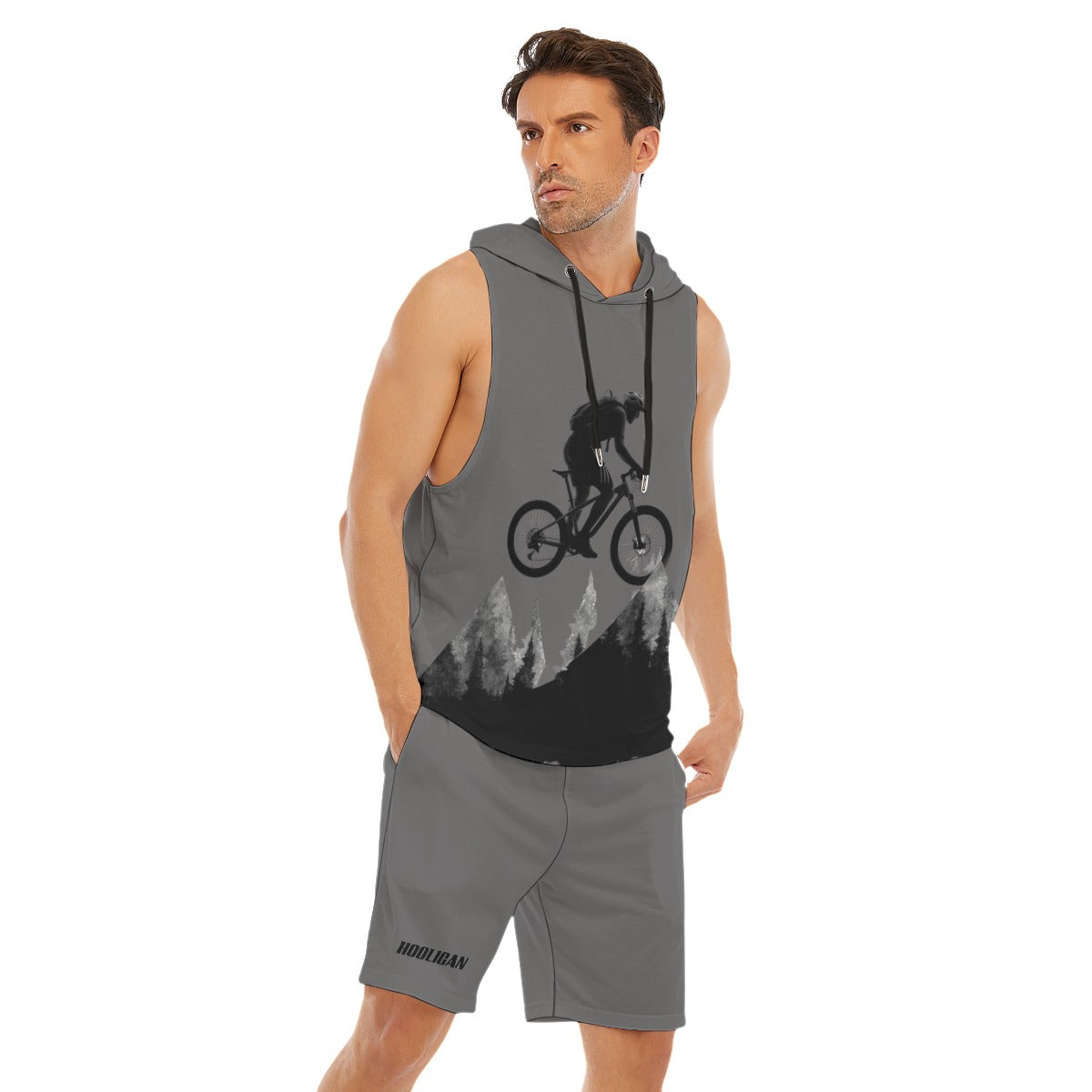 All-Over Print Men's Sleeveless Vest And Shorts Set