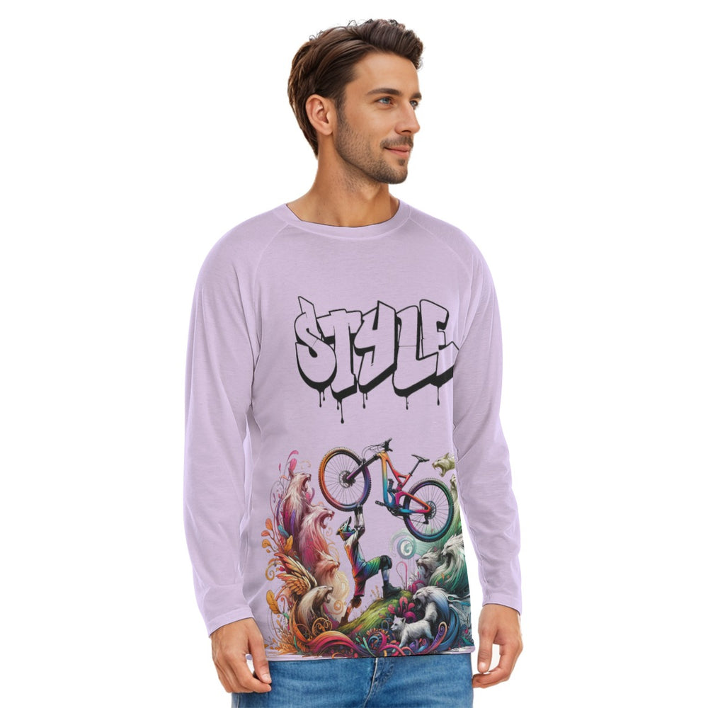 All-Over Print Men's Long Sleeve T-shirt With Raglan Sleeve