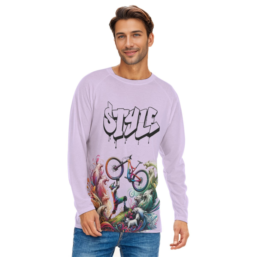 All-Over Print Men's Long Sleeve T-shirt With Raglan Sleeve