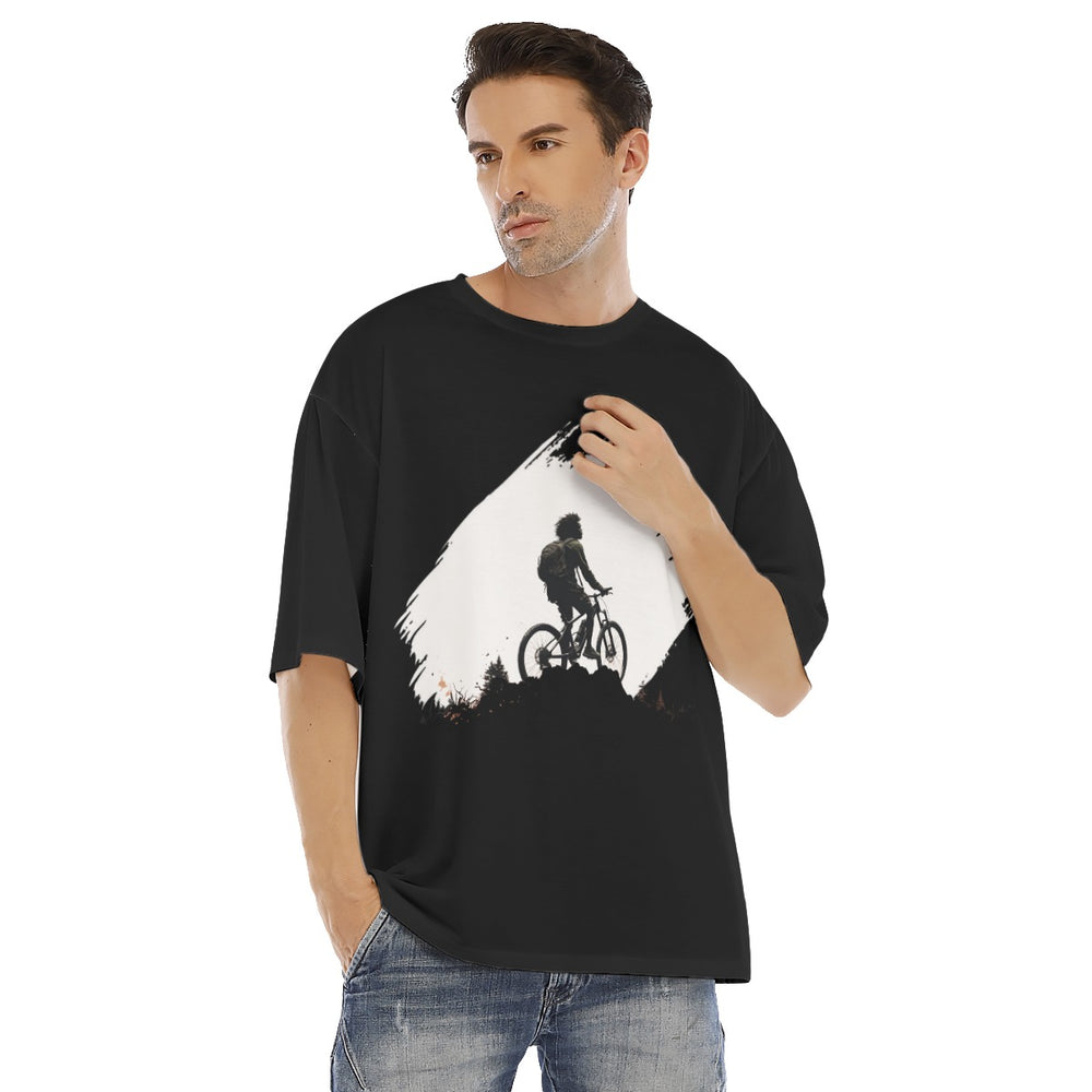 All-Over Print Men's Drop Shoulder T-shirt With Short Sleeve