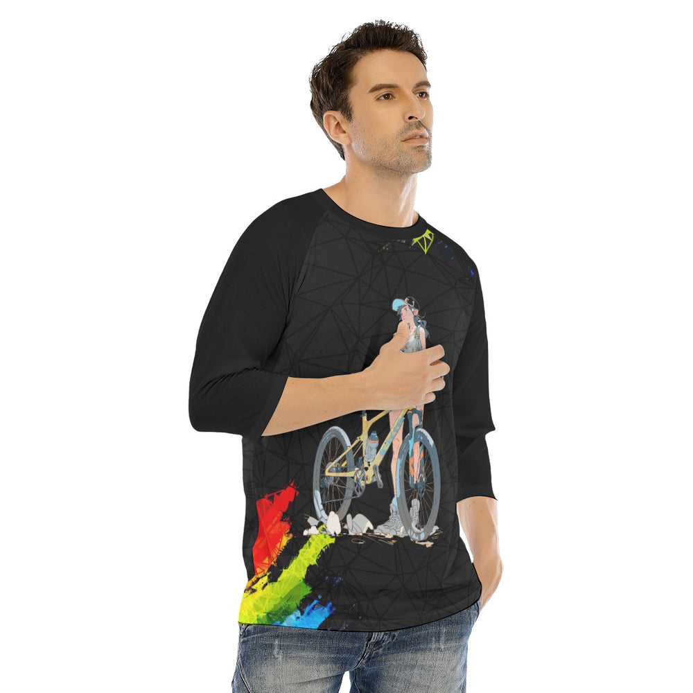 All-Over Print Men's O-neck Raglan Sleeve T-shirt