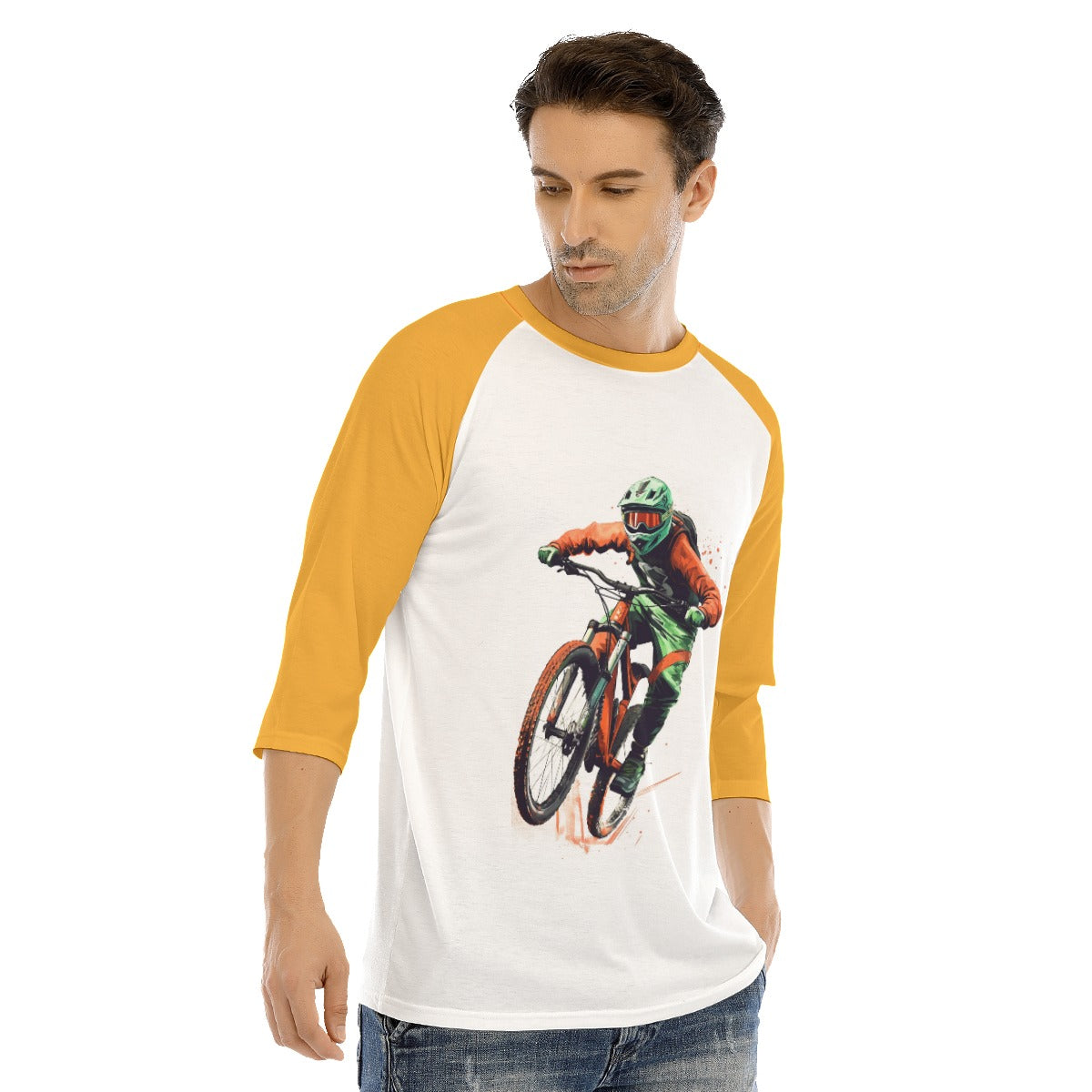 All-Over Print Men's O-neck Raglan Sleeve T-shirt