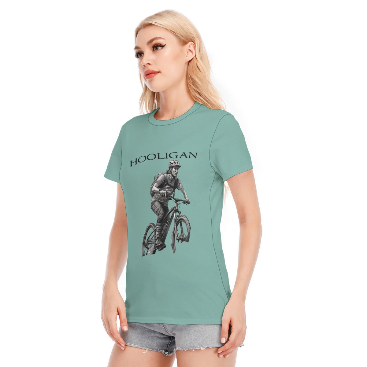 All-Over Print Women's Round Neck T-Shirt | 190GSM Cotton