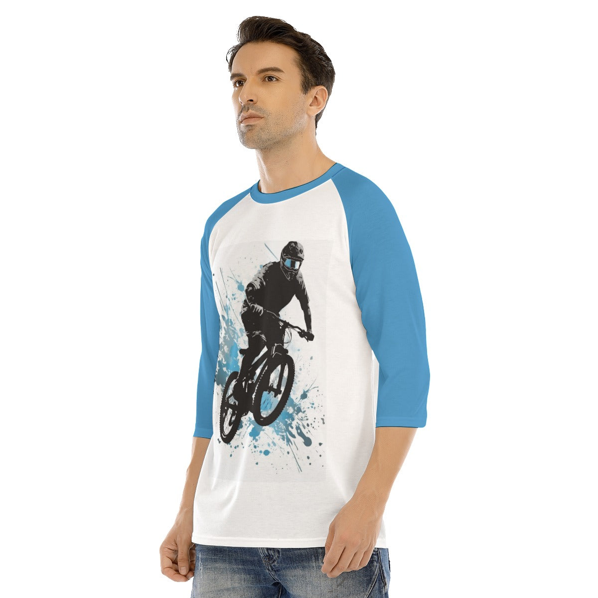 All-Over Print Men's O-neck Raglan Sleeve T-shirt