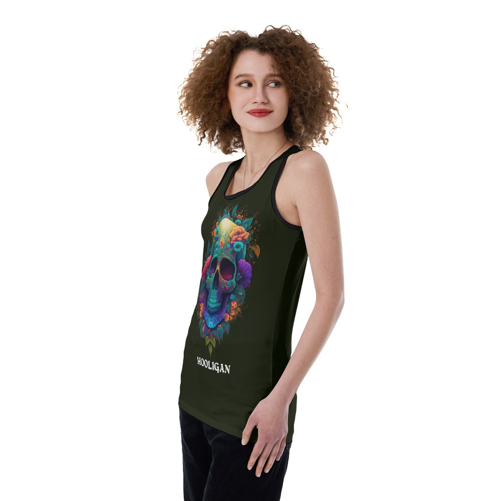 All-Over Print Women's Back Hollow Tank Top