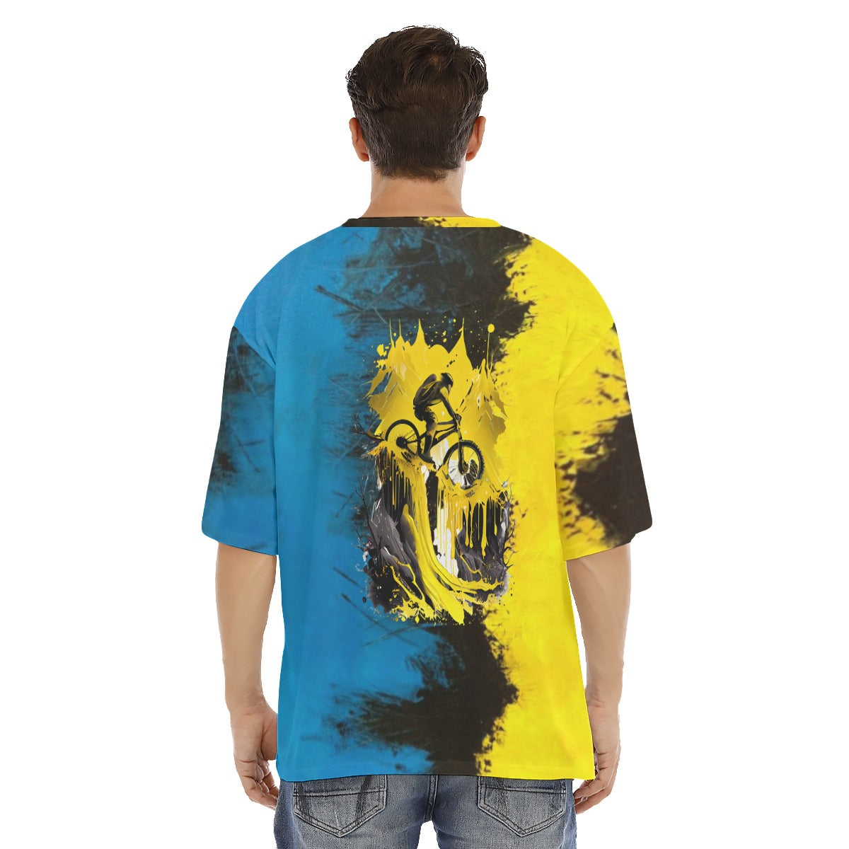 All-Over Print Men's Drop Shoulder T-shirt With Short Sleeve