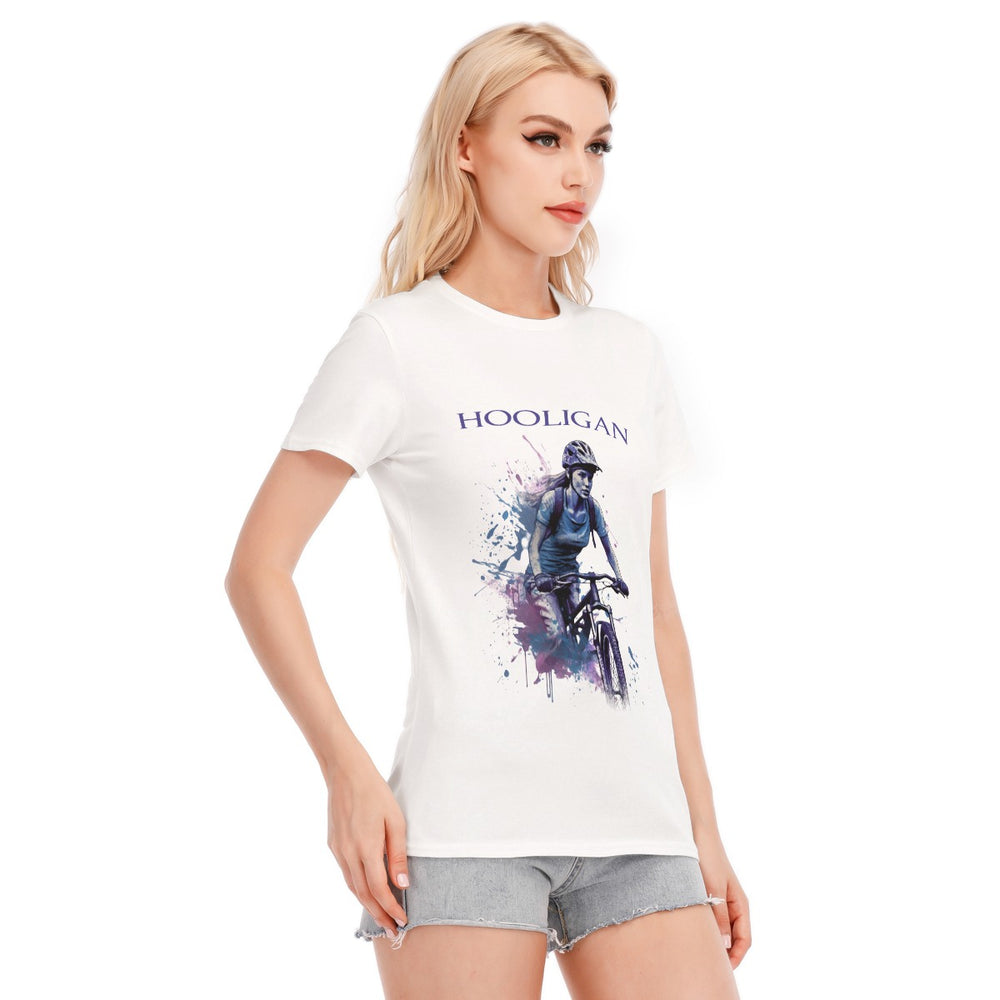 All-Over Print Women's Round Neck T-Shirt | 190GSM Cotton