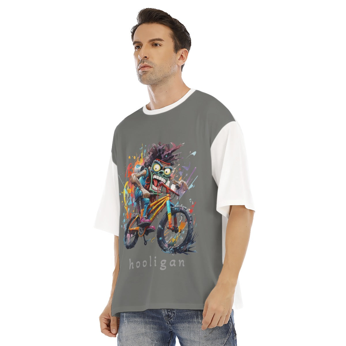 All-Over Print Men's Drop Shoulder T-shirt With Short Sleeve