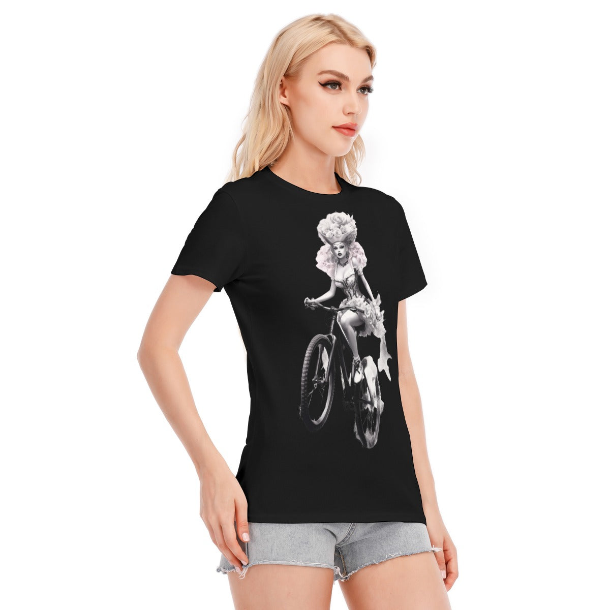 All-Over Print Women's Round Neck T-Shirt | 190GSM Cotton