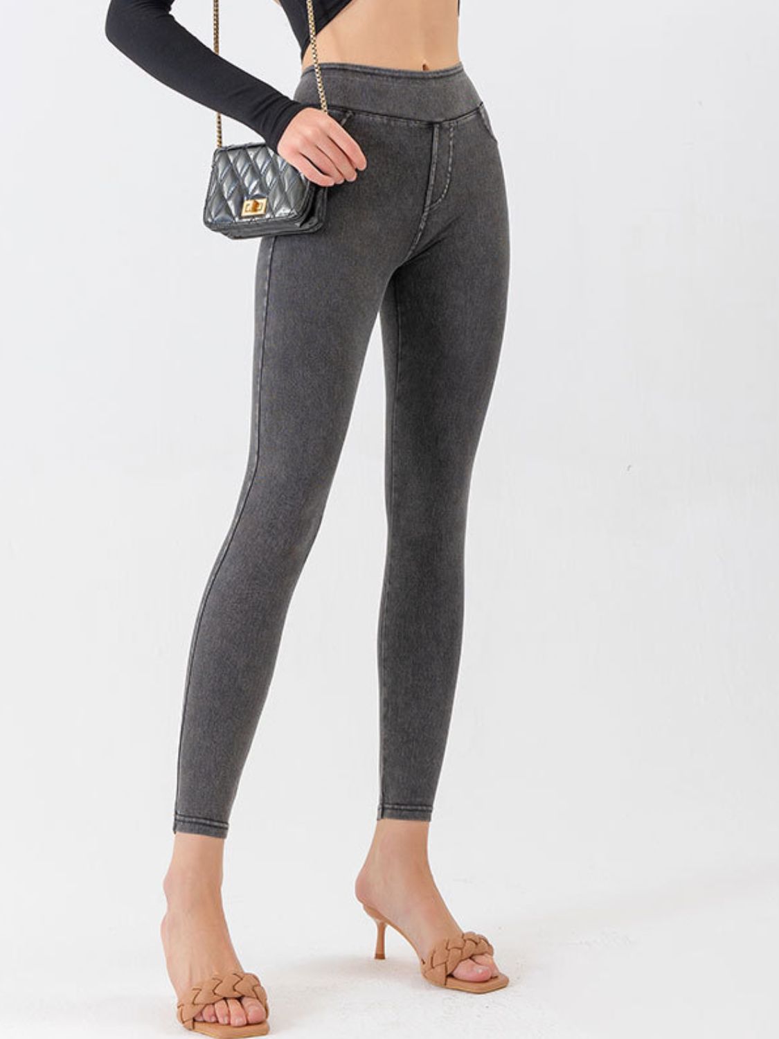 High Waist Cropped Active Leggings