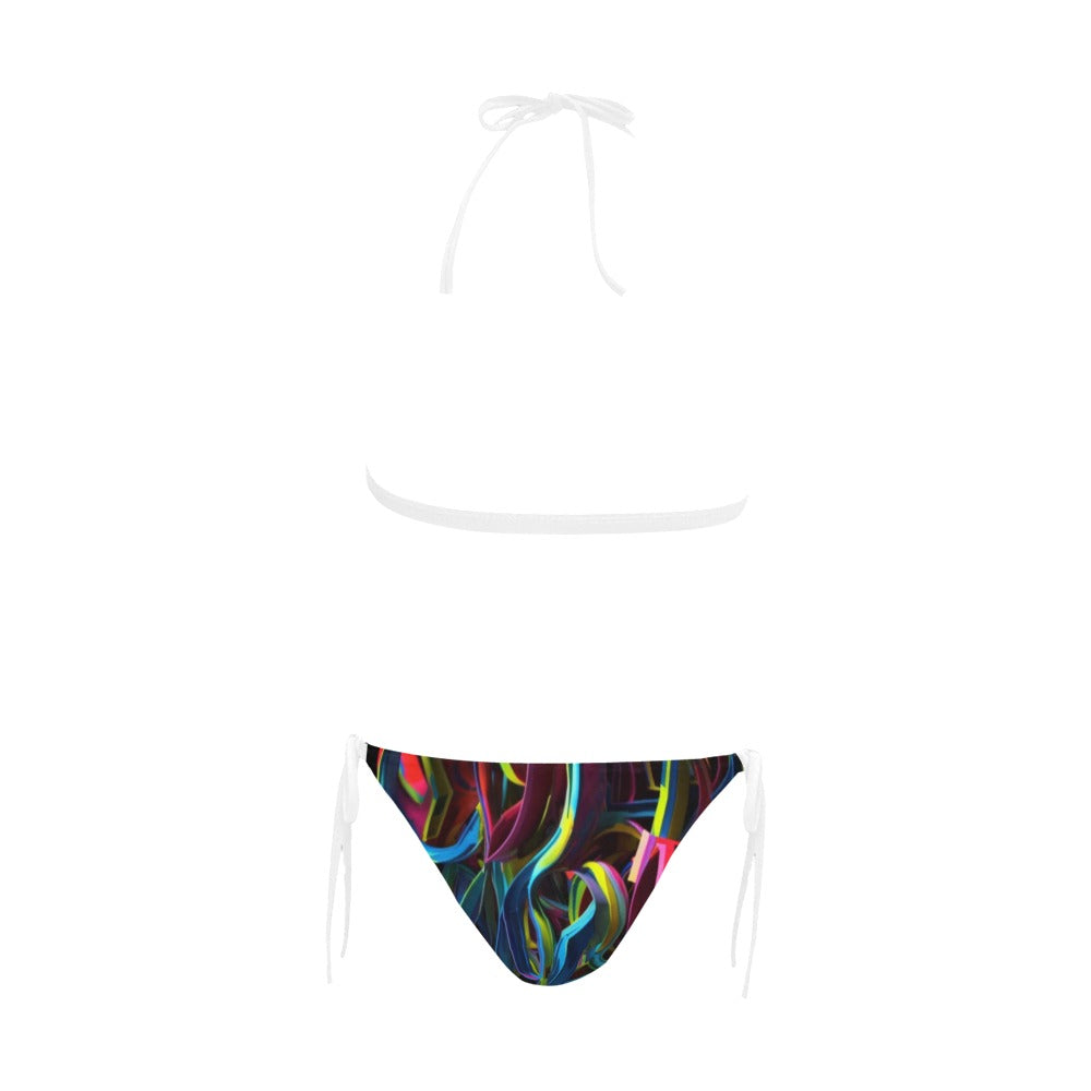 Buckle Front Halter Bikini Swimsuit (Model S08)