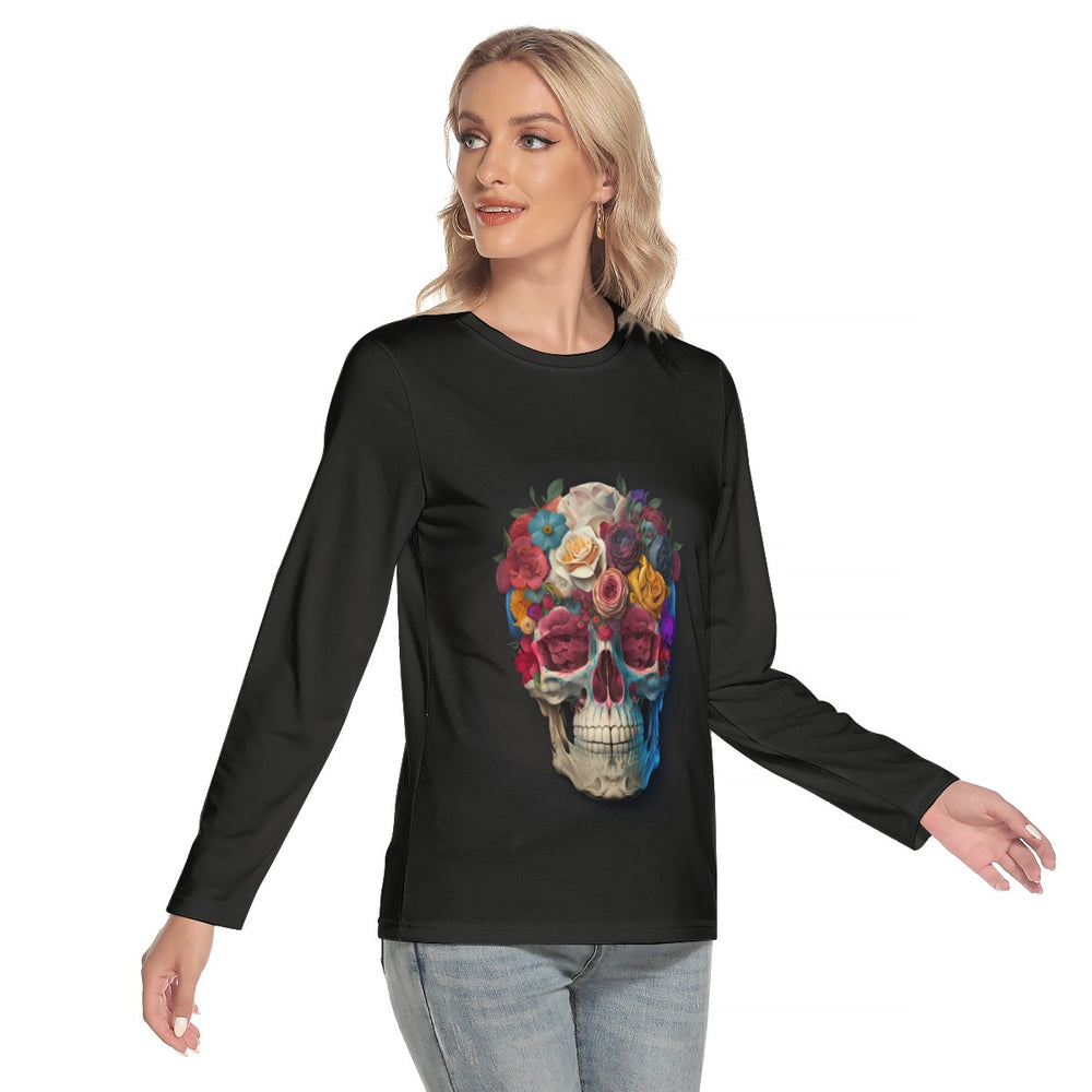 All-Over Print Women's O-neck Long Sleeve T-shirt