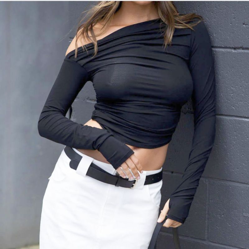 New women's niche design outer wear long-sleeved tops