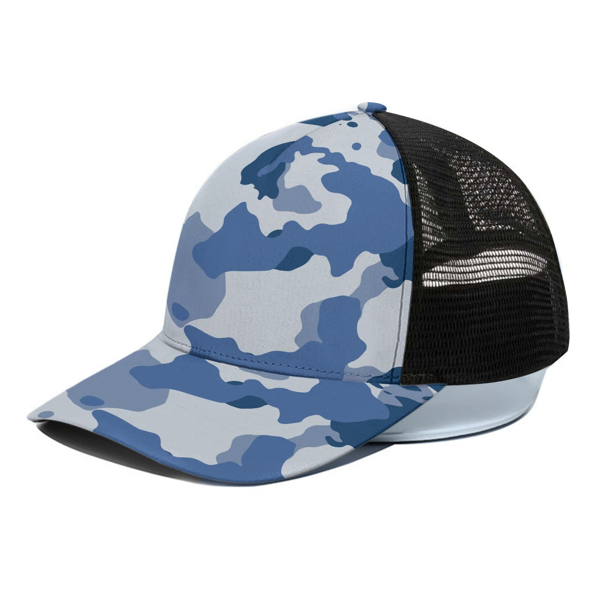 Unisex Peaked Cap With Black Half-mesh