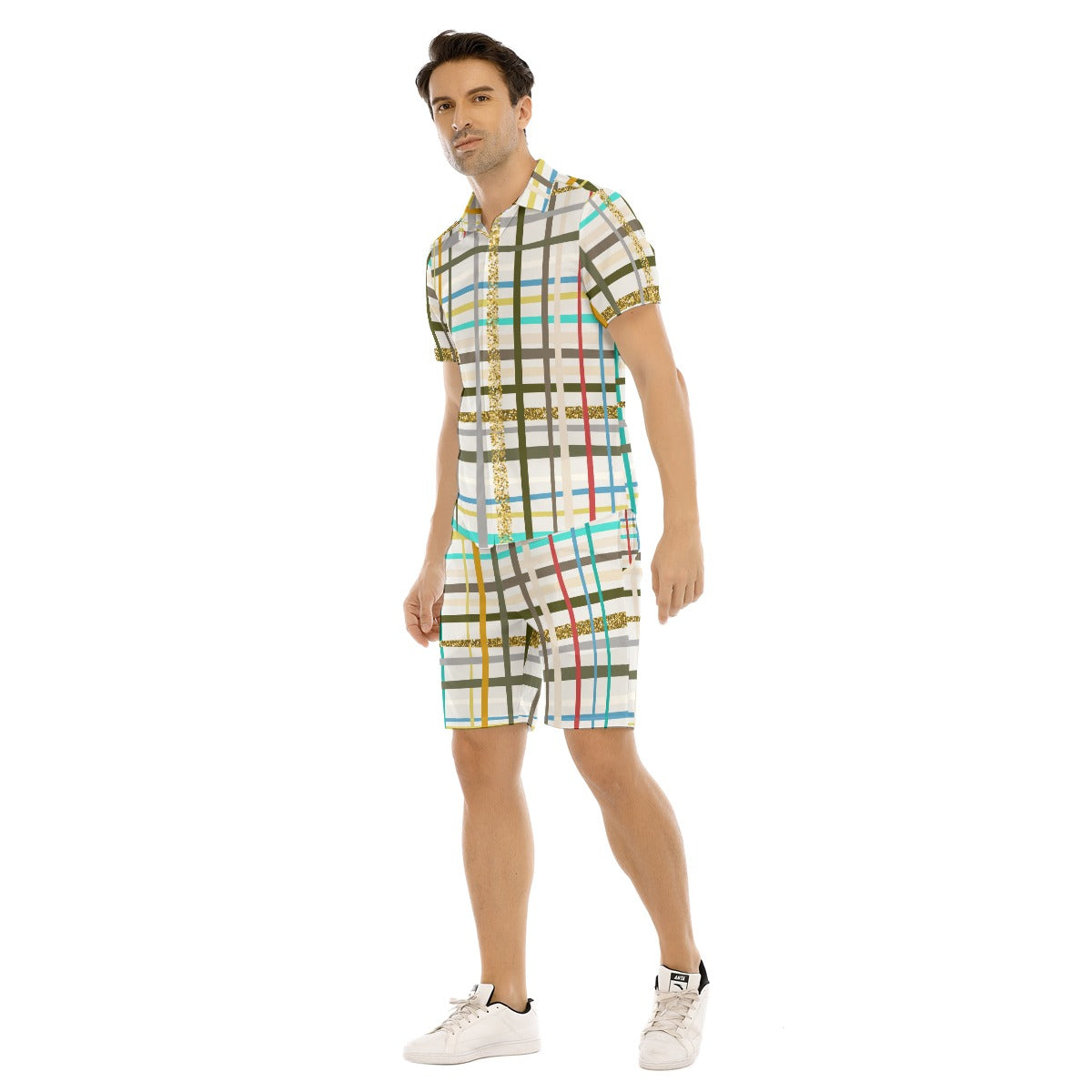 All-Over Print Men's Short Sleeve Shirt Set