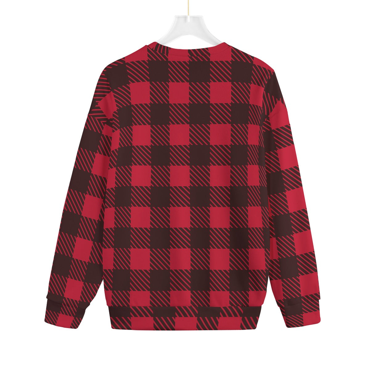 All-Over Print Unisex Drop-shoulder Knitted Fleece Sweater