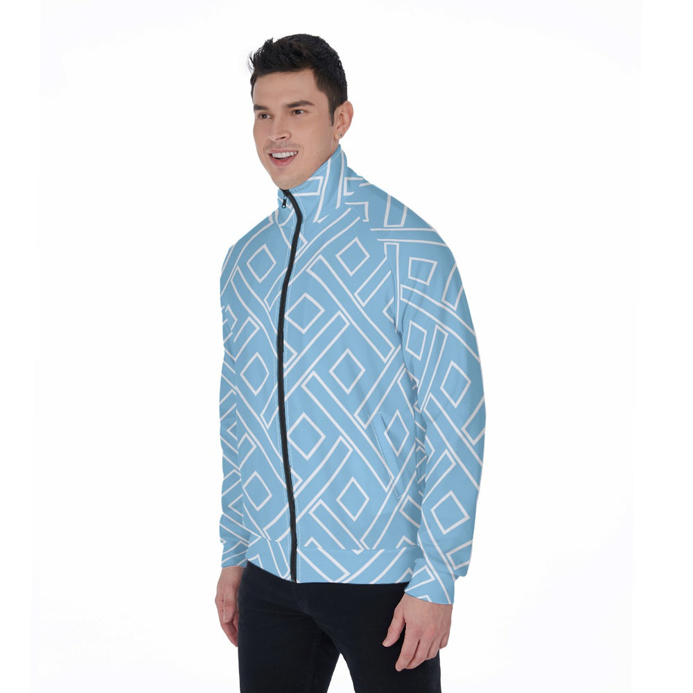 All-Over Print Men's Stand Collar Jacket