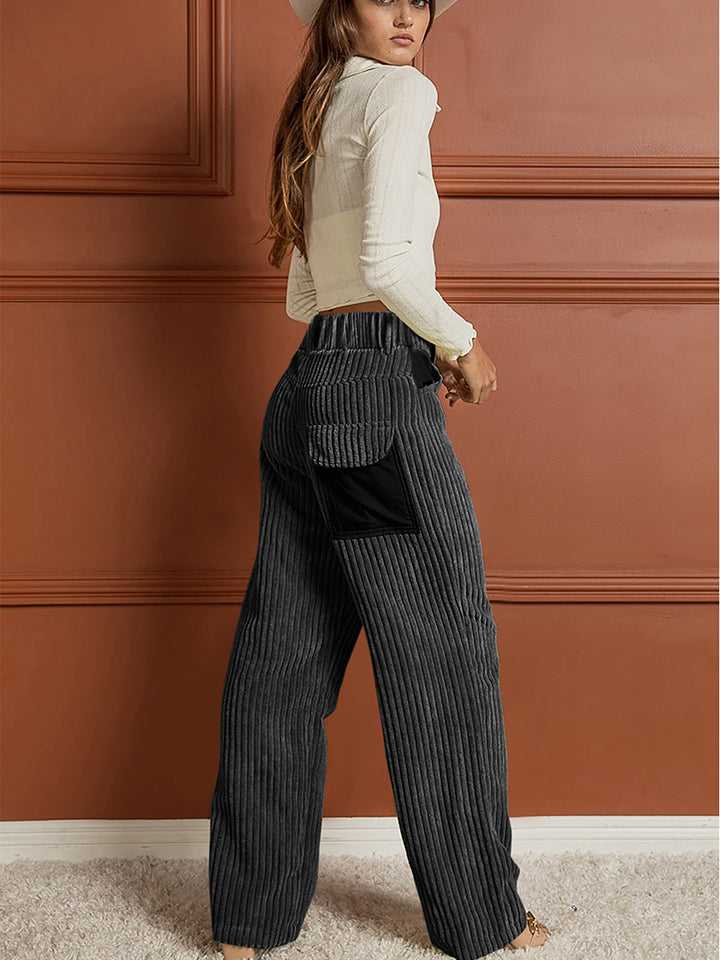 Ribbed Longline Pocketed Pants