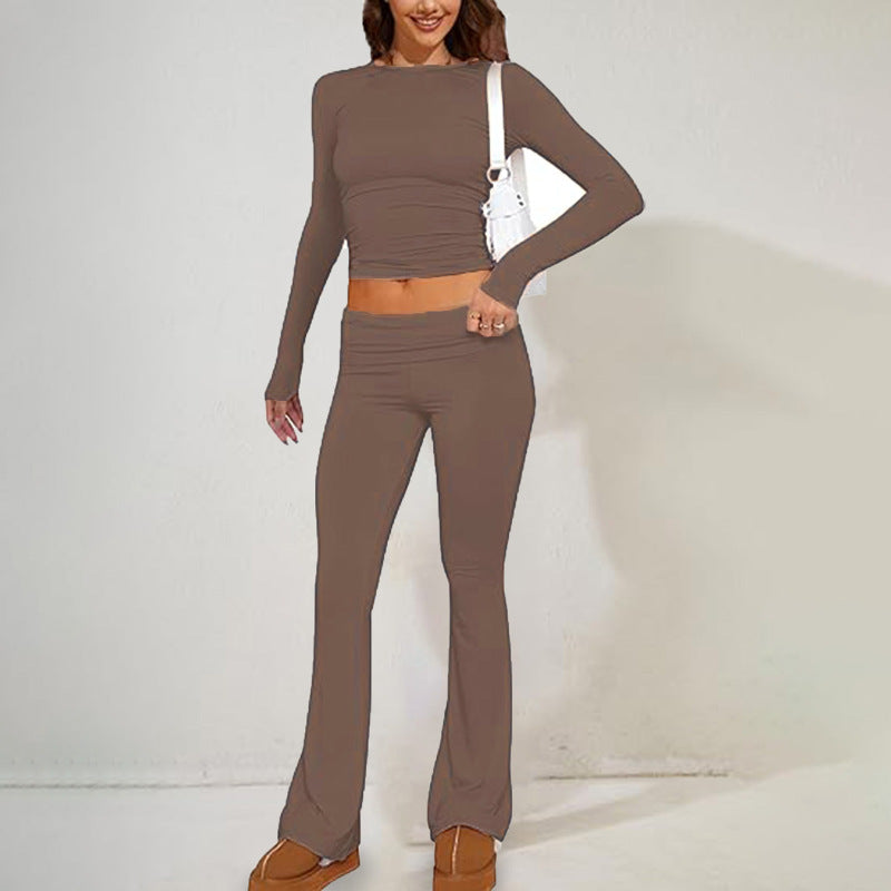Women's Casual Solid Color Fashion Slim Long Sleeve Suit