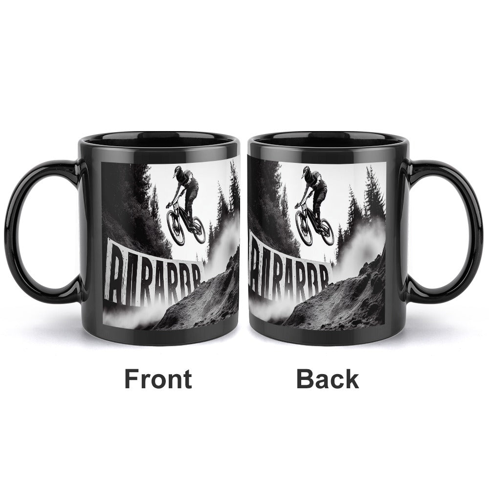 Black mug (printed on both sides / consistent pattern)