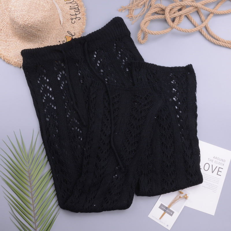 Women's Solid Color Knit Cover-up Pants