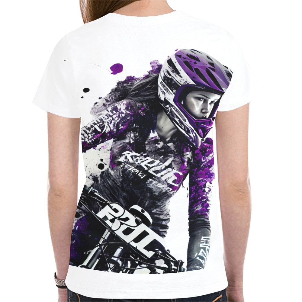 Women's All Over Print Mesh Cloth T-shirt (Model T45)