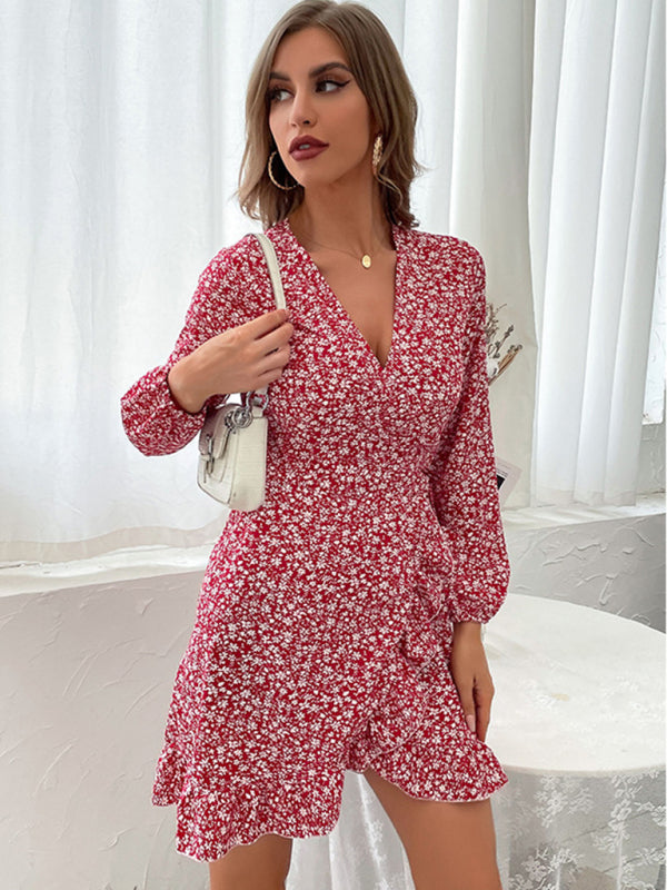 European and American women's new product explosion long -sleeved dress