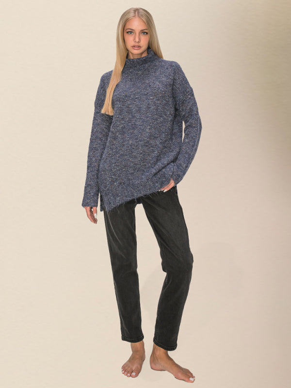 Women's Casual Loose Side Slit SweaterRP0023562