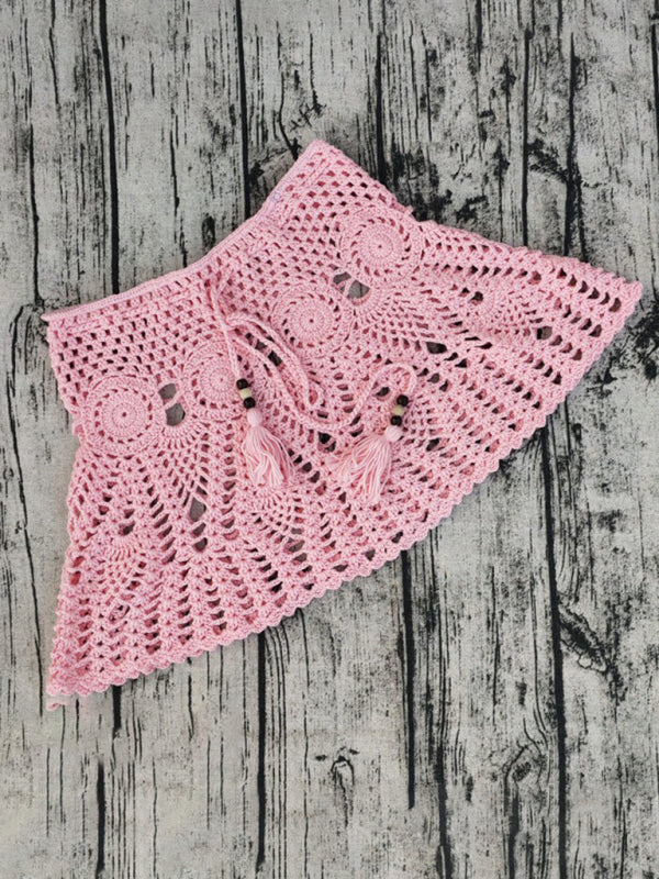 Handmade Crochet Beach Skirt Bikini Cover Up Skirt