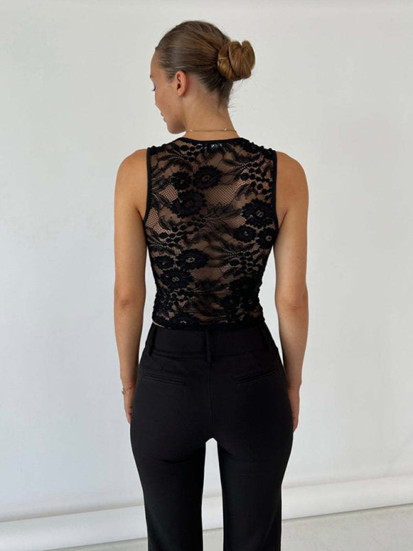 New sexy slim fit sleeveless lace tank top T-shirt
