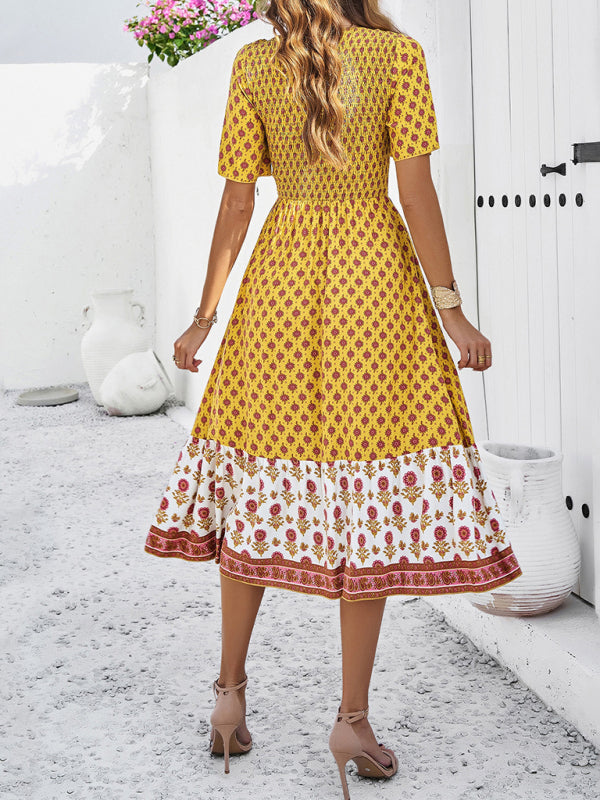 Women's resort casual printed dress