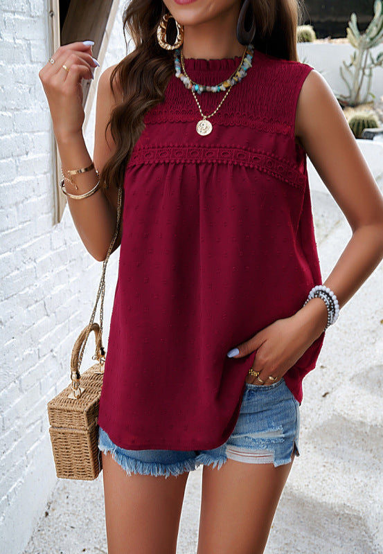 Women's casual solid color sleeveless tank top