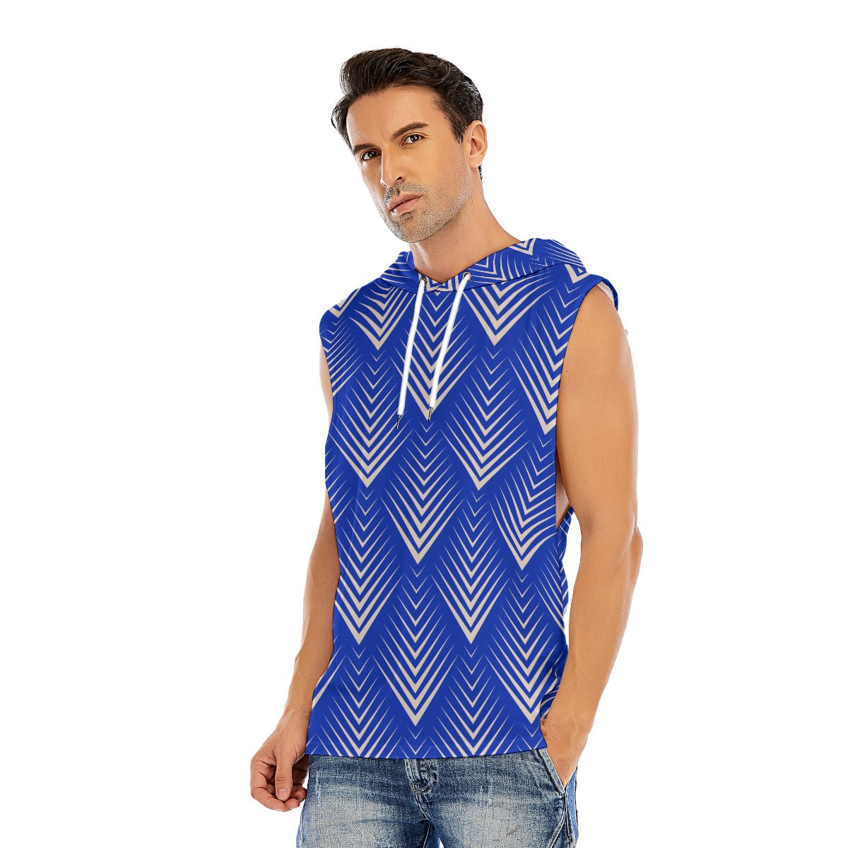 All-Over Print Men’s Sleeveless Pullover Hoodie