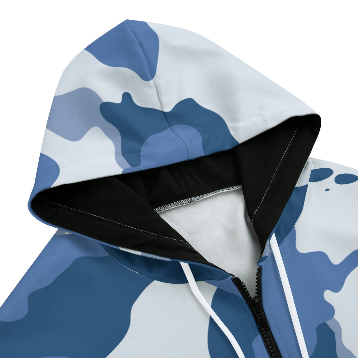 All-Over Print Zip Up Hoodie With Pocket | Interlock