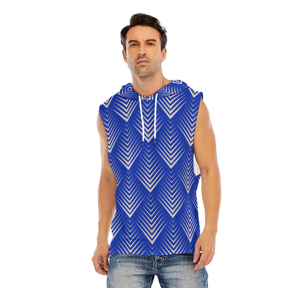 All-Over Print Men’s Sleeveless Pullover Hoodie